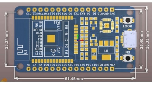ESP-WROOM-32 ESP32 ESP-32S 2.4GHz vývojářská deska s WiFi a Bluetooth, briv