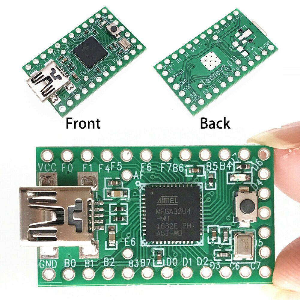 Teensy je prostorově malý kompletní systém pro vývoj mikrokontrolérů založený na USB, který je použitelný v rámci mnoha typů projektů. Teensy 2.0 USB vývojová deska s čipem Atmel MEGA32U4 pro Arduino