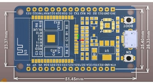 ESP-WROOM-32 ESP32 Micro USB Vývojářská deska (38pin), briv