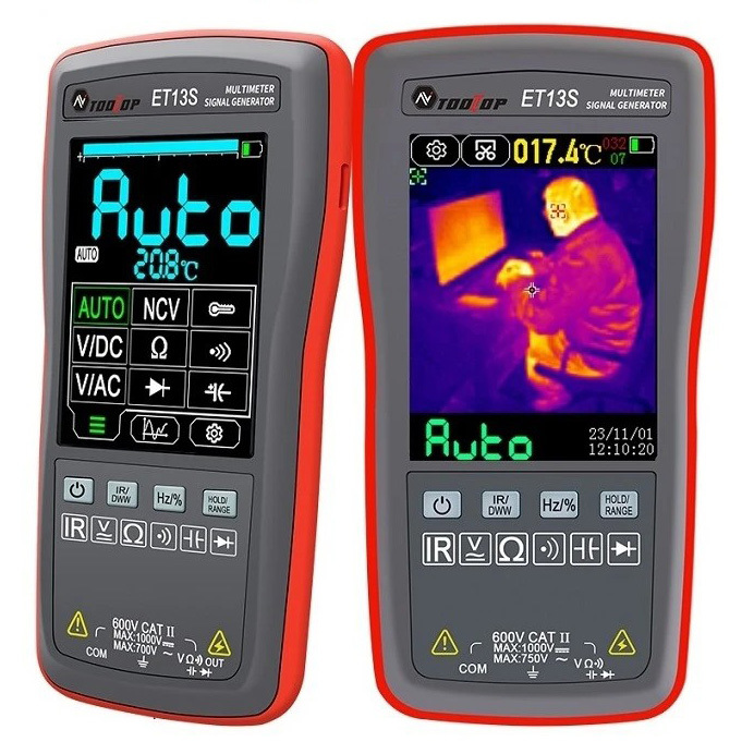 TOOLTOP ET13S 2v1 termokamera a multimetr, briv