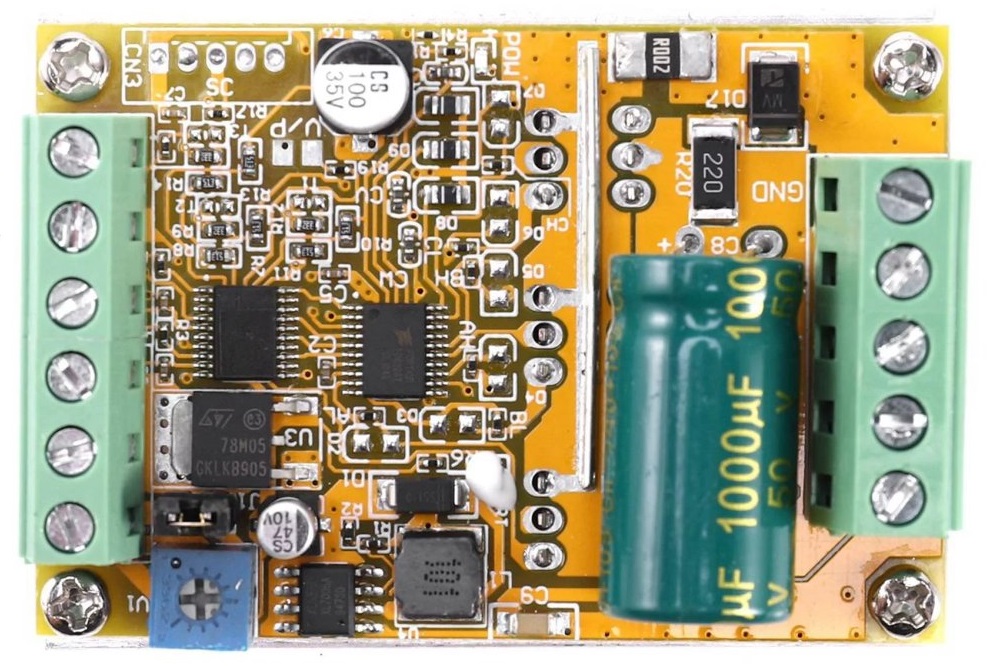 6.5-50V 380W BLDC Ovladač Motoru, briv