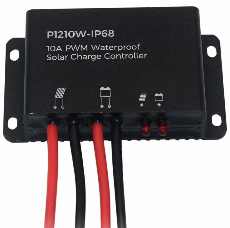 Vodotěsný 10A/20A PWM solární regulátor nabíjení 12V/24V