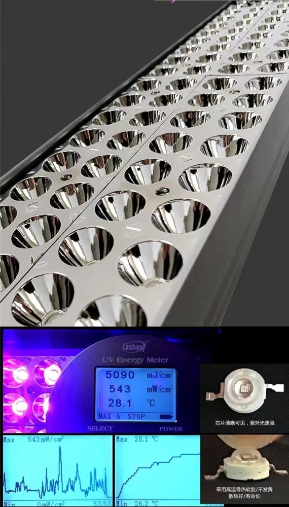 Vysoce výkonná UV lampa pro efektivní vytvrzování, briv