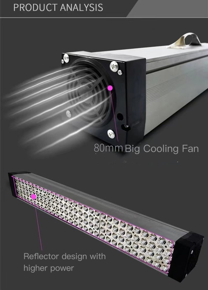 Vysoce výkonná UV lampa pro efektivní vytvrzování, briv