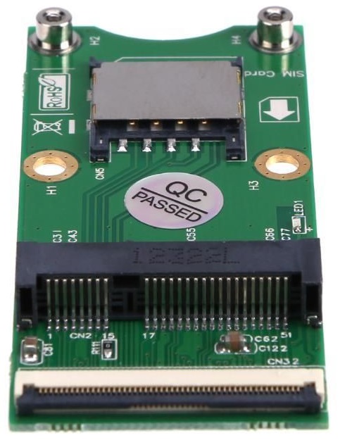 Mini PCI-E X mSATA Flexible Extender Cable with SIM 8 Pin Card Slot