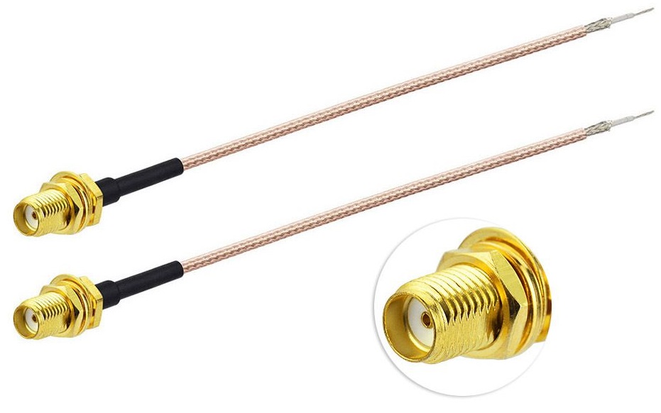 Vysoce kvalitní anténní kabel pigtail SMA Female (se závitem vně a otvorem) 