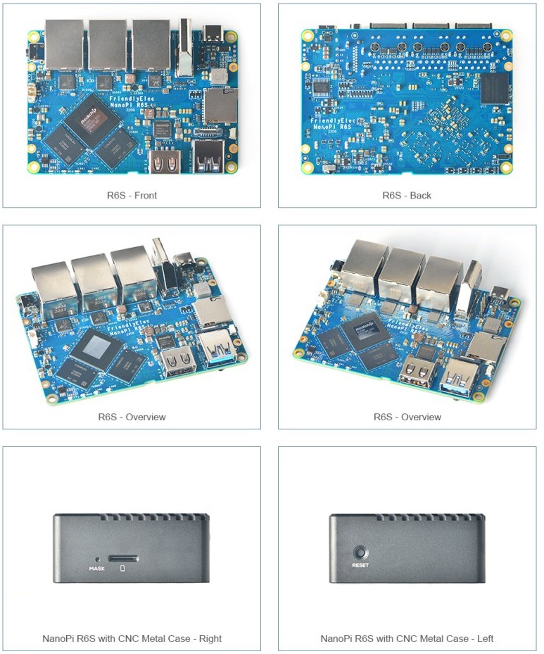 NanoPi R6S 8GB RAM, 64GB eMMC - Vysoce výkonný mini-router, briv