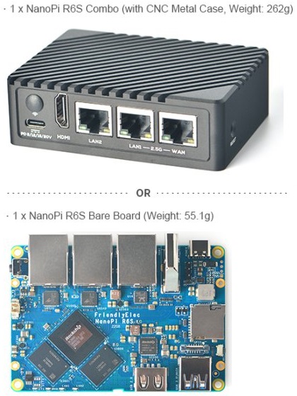 NanoPi R6S 8GB RAM, 64GB eMMC - Vysoce výkonný mini-router, briv