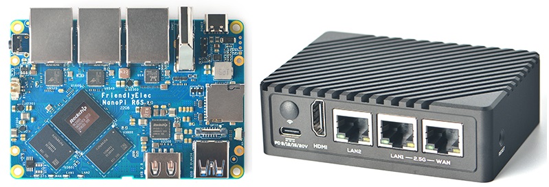 NanoPi R6S 8GB RAM, 64GB eMMC - Vysoce výkonný mini-router, briv