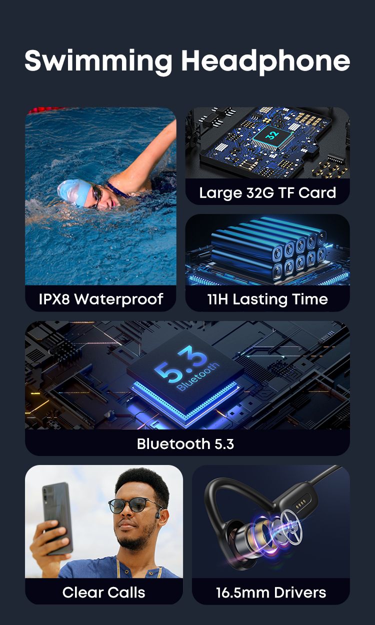 OPENTEC Swim 1 оpen-ear sluchátka pro sport včetně plavání!