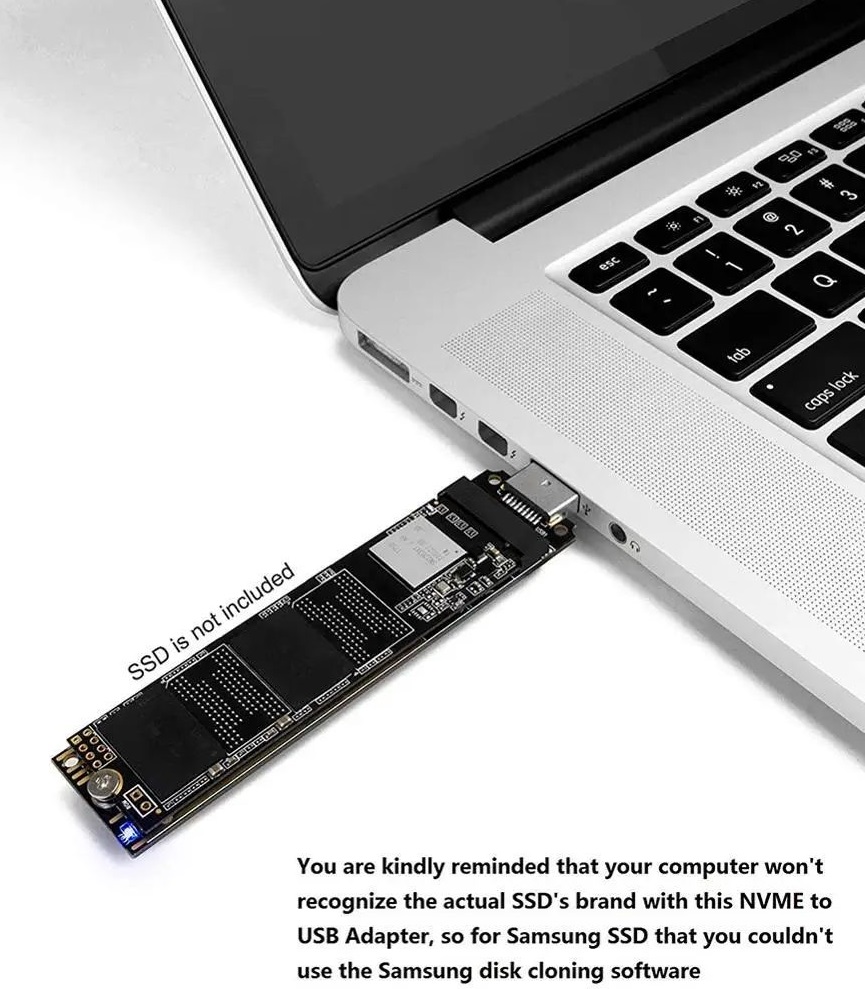 Adaptér M.2 NVMe na USB 3.1 - Rychlý přenos dat, briv