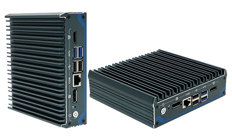 N1241 Průmyslové Mini PC Barebone Fanless N100, briv