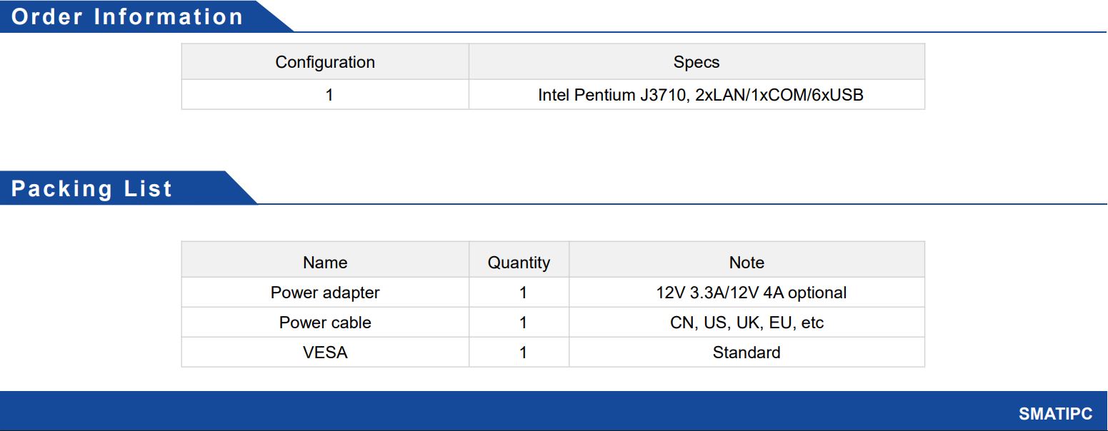 IEXP-302, J3710 průmyslové mini PC, bezventilátorové, 12V, Barebone, briv