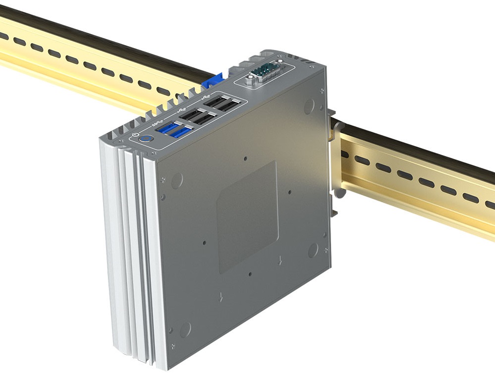 IEXP-302, J3710 průmyslové mini PC, bezventilátorové, 12V, Barebone, briv