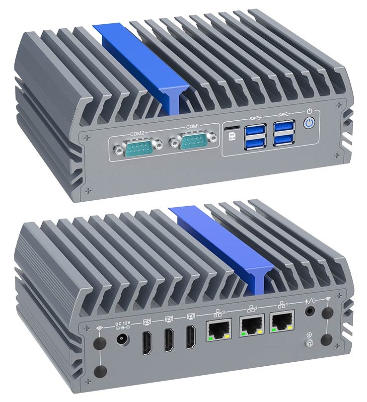 IEXP-502 průmyslové PC, Intel Core i3/i5/i7, 3× HDMI, 2.5G LAN, briv