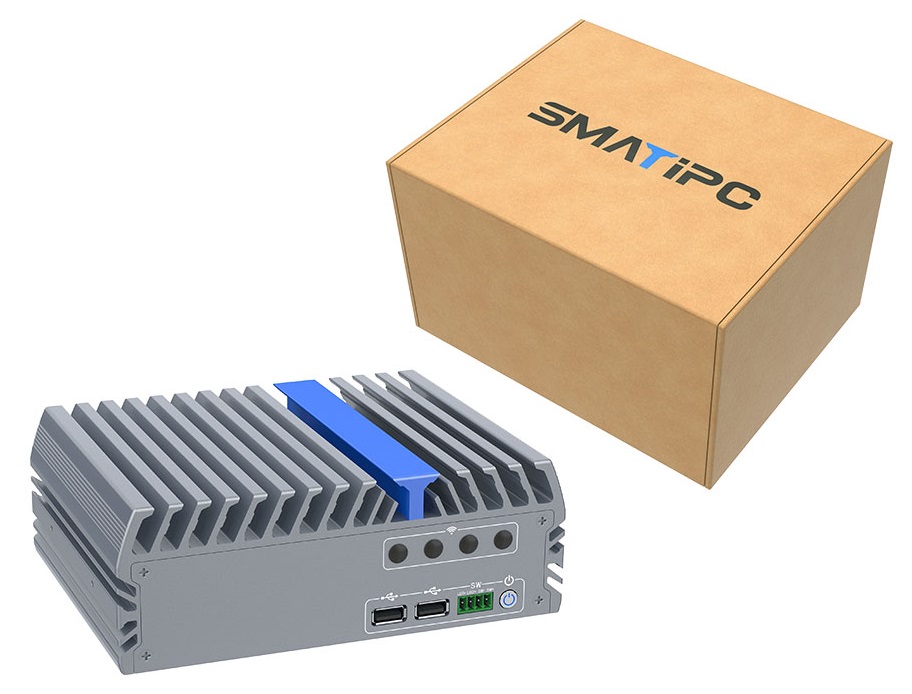 IEXP-522 průmyslový počítač, 2× 2.5G LAN, 6× COM, fanless, briv