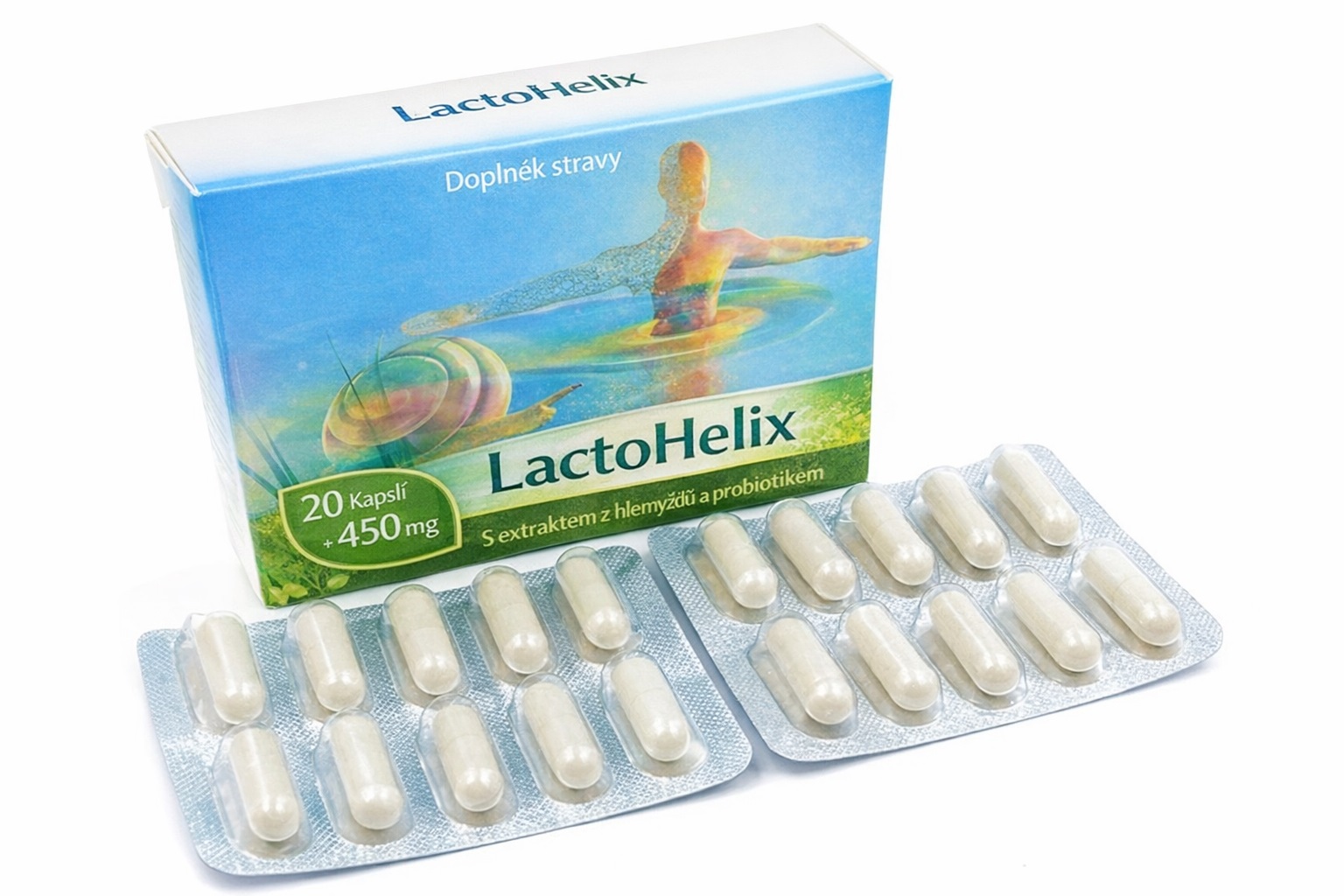 LactoHelix, synbiotikum s hlemýždím extraktem, 20 kapslí, briv