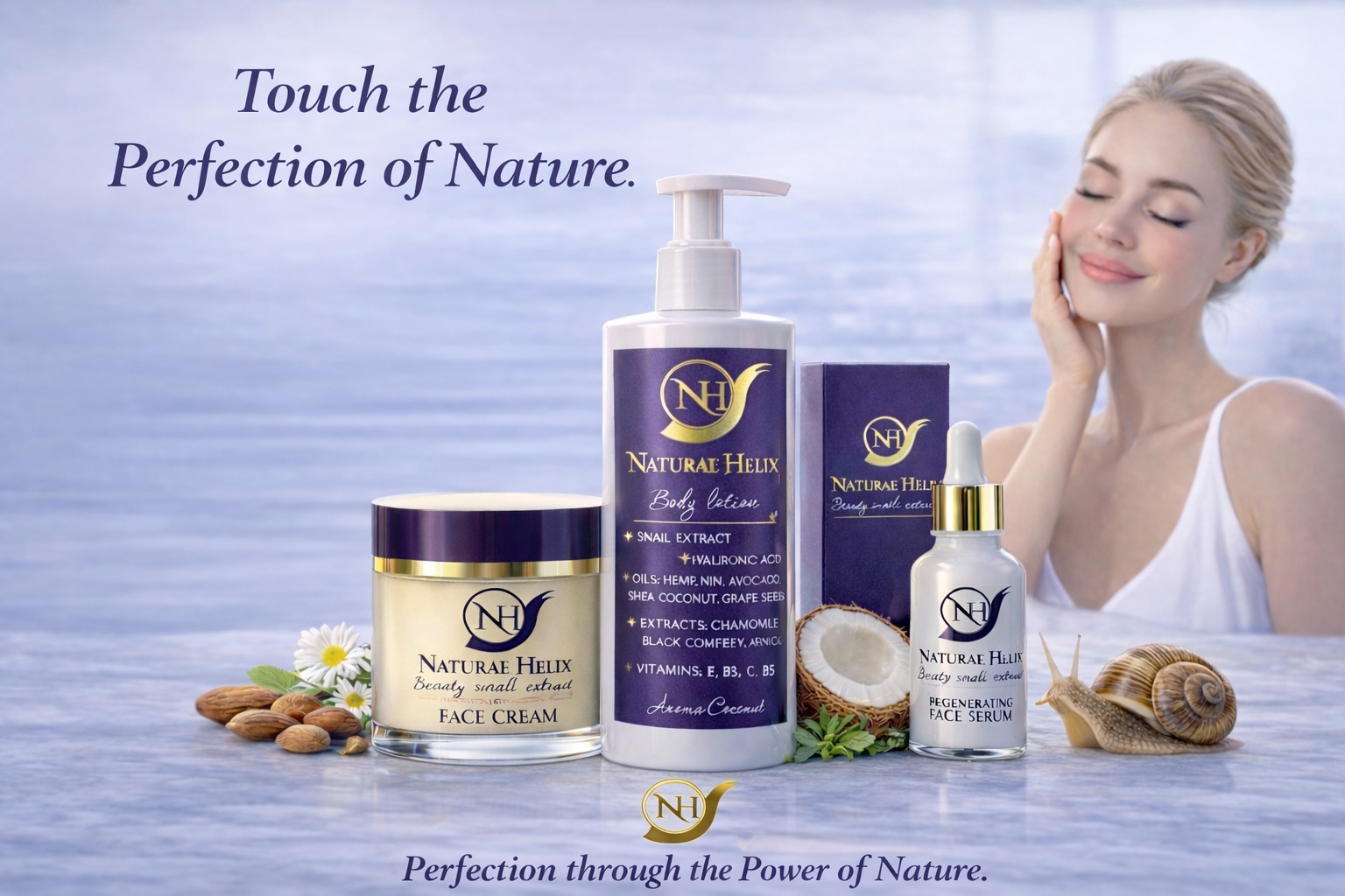 Premium Snail Skincare Anti-Aging & Skin Regeneration Premium Snail Extract Skincare for Anti-Aging & Hydration