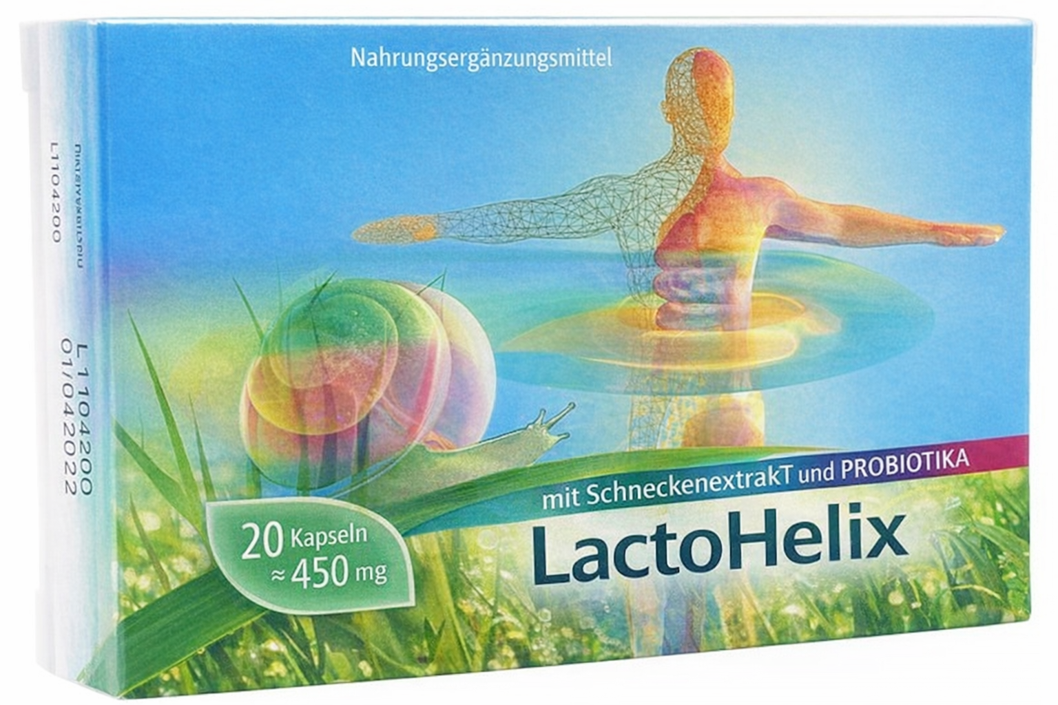 LactoHelix Probiotikum für Darmflora und Magen-Darm-Gesundheit – 20 Kapseln Nahrungsergänzungsmittel LactoHelix Probiotikum mit Schneckenextrakt – Nahrungsergänzungsmittel zur Unterstützung der Darmflora und Magen-Darm-Gesundheit, 20 Kapseln