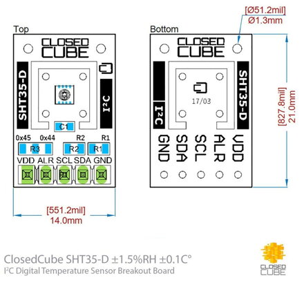 SHT35-D senzor teploty a vlhkosti (digitální) SHT35-D senzor teploty a vlhkosti (digitální)