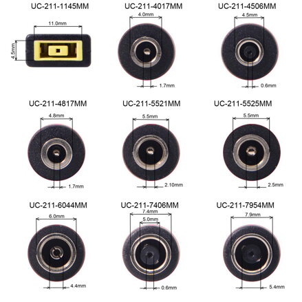 UC-211-5521MM DC 5.5x2.1mm (F) na USB C (M), redukce, adapter