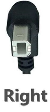 Kabel USB 2.0, A-B, 0.5m se USB-B konektorem zahnutý Kabel USB 2.0, A-B, 0.5m se USB-B konektorem zahnutý