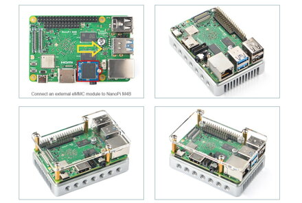 NanoPi M4B sada s chladičem