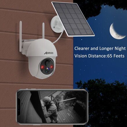Q01 Wi-Fi kamera s dobíjecí baterií a 8W solárním panelem