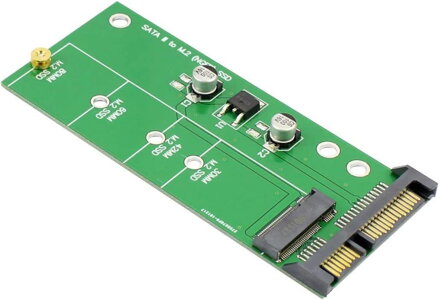 SATA 3 na M.2 (NGFF) SSD 7+5pin adaptér, karta, B key