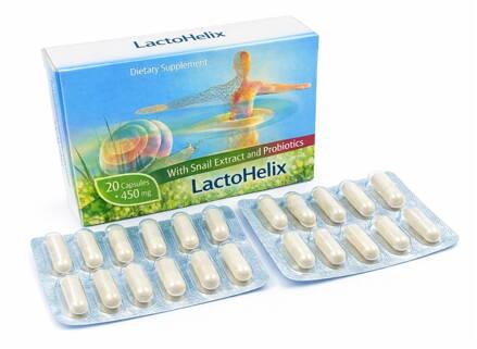 LactoHelix, synbiotic with snail extract, 20 capsules